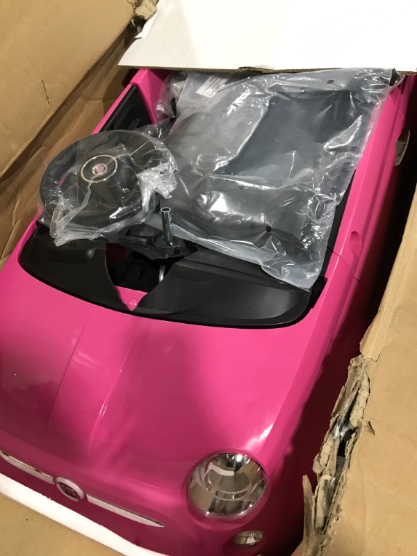Photo 1 of Best Ride On Cars 2-in-1 Fiat 500 Baby Toddler Toy Push Vehicle Car Stroller with 40 Pound Capacity and Lights for Children Ages 1 to 3 Years, Pink