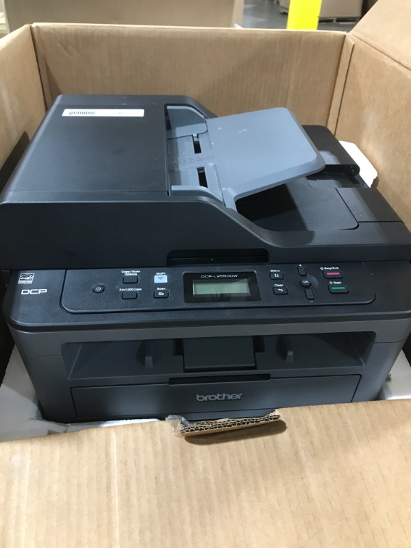 Photo 2 of Brother DCP-L2550DWA All-in-One Wireless Monochrome Laser Printer - Print Scan Copy - 36 ppm, 2400 x 600 dpi, 8.5 x 14, 250-Sheet, 50-Sheet ADF, Automatic Duplex Printing, Broage Printer Cable