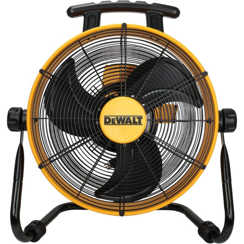 Photo 1 of (please read comments) DEWALT 18 in. Yellow 3-Speed Heavy-Duty Drum Fan with 6 Ft. Power Cord, Black
