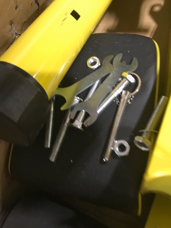 Photo 1 of BODYRHYTHM Compact Adjustable Weight Bench for Full Body Strength Training, Ab/Back Hyper Roman Chair, Adjustable Ab Sit up Bench, Incline Decline Bench, Flat Bench, Hyperextension Bench, Back Extension Machine Yellow