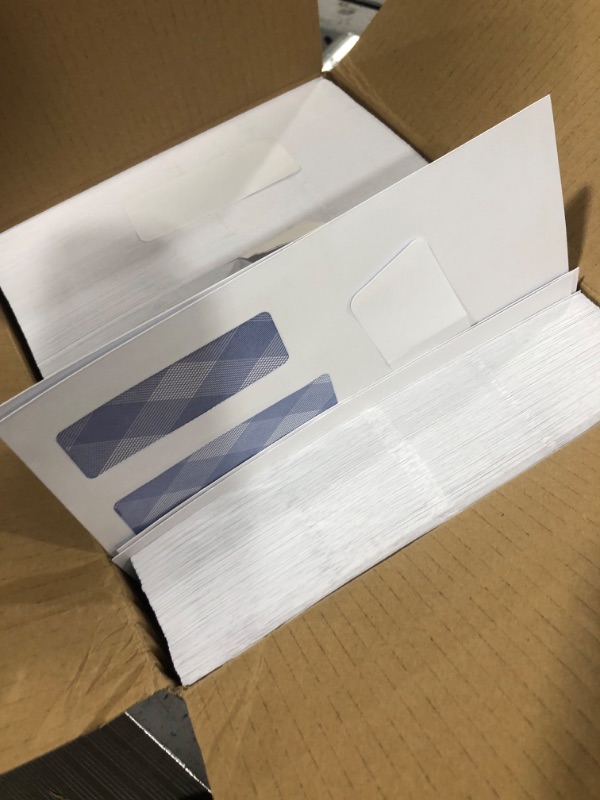 Photo 2 of #10 Envelopes Letter Size Self Seal, Business White Security Tinted Peel and Seal, 500 Pack Windowless, Legal Size Regular Plain Envelopes 4-1/8 x 9-1/2 Inches - 24 LB Envelops
