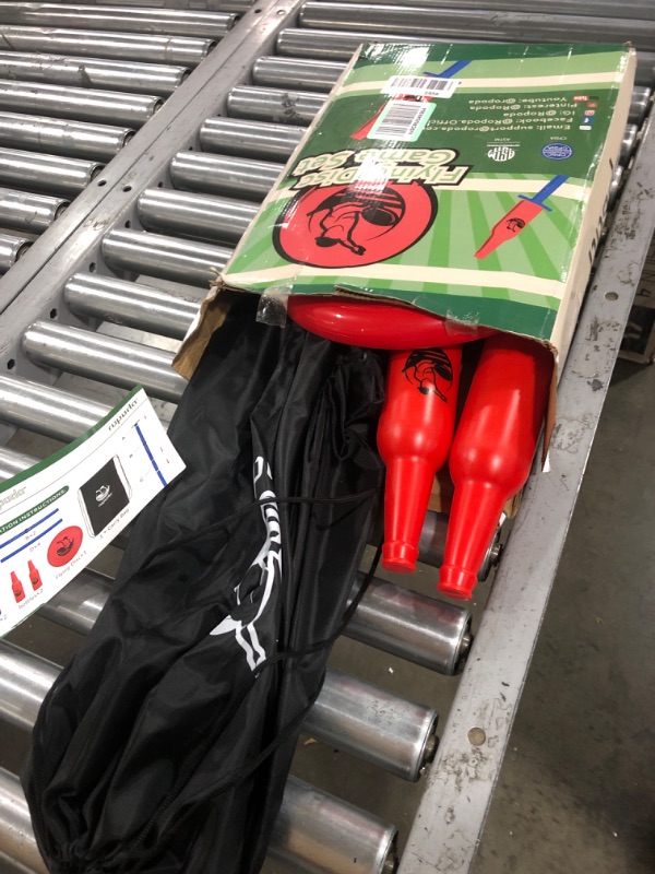 Photo 1 of ropoda Outdoor Games-Flying Disc Game Set, Fun Bottle Drop Yard Games with Friend and Family, Portable Disc Toss Game for Lawn and Beach (Polish Horseshoes) blue