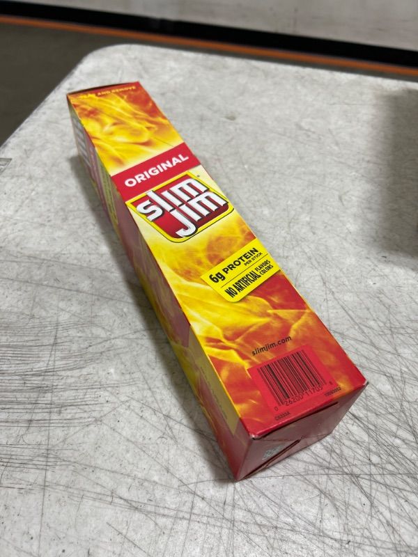 Photo 1 of Slim Jim Giant Smoked Meat Stick, Original Flavor, Keto Friendly, 0.97 Ounce (Pack of 24) Original 0.97 Ounce (Pack of 24)