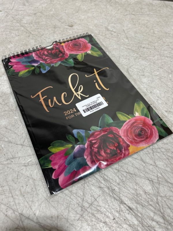 Photo 1 of 2024 Calendar for Tired-Ass Women-Tired Women Calendar - Fuck It Calendar, Hang with Ease, Funny Home Office Wall Calendar,While Elephant Calendar-White Elephant Gag Gift for Women