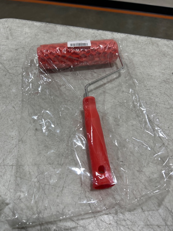 Photo 1 of 180mm Decorative Paint Roller - DIY Wall & Furniture Texture Tool, Plastic Handle, Home Decor, Art Projects - Ideal for Living Room, Bedroom - Artists, DIY Enthusiasts, Easy-to-Use & Durable