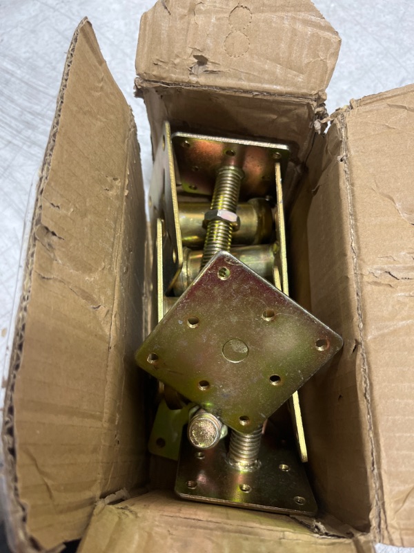 Photo 1 of ASTAMOTOR Adjustable 4 1/3" - 7" House Floor Jacks Mini Screw Post Pole for Leveling, Galvanized, 4 Pack 4.3-7 inch