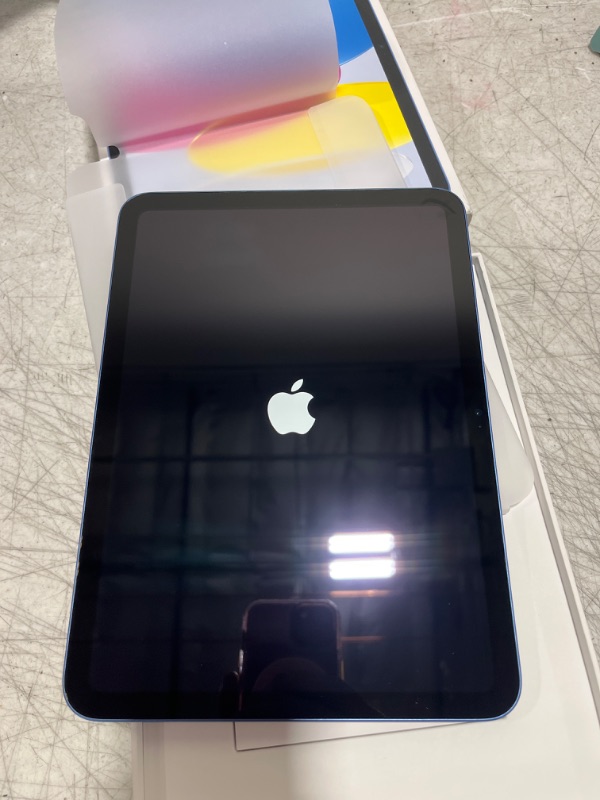 Photo 1 of Apple iPad (10th Generation): with A14 Bionic chip, 10.9-inch Liquid Retina Display, 64GB, Wi-Fi 6, 12MP front/12MP Back Camera, Touch ID, All-Day Battery Life – Blue WiFi 64GB Blue - OPEN BOX FOR PHOTOS - 