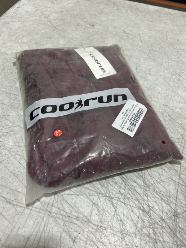 Photo 1 of COOrun Baggy Sweatpants for Women Training Joggers Lightweight Lounge Workout Running Sportswear Pants (Dark Red) - XL
