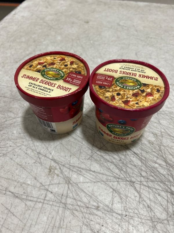 Photo 3 of 2 PACK - NATURES PATH Organic Summer Berries Oatmeal Cup, 1.94 OZ