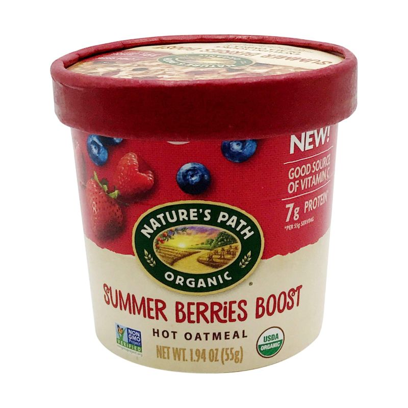Photo 1 of 2 PACK - NATURES PATH Organic Summer Berries Oatmeal Cup, 1.94 OZ