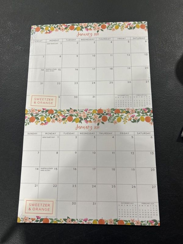 Photo 2 of 2 S&O Fruity Magnetic Fridge Calendar from January 2024-June 2025 - Tear-Off Refrigerator Calendar to Track Events & Appointments - 18 Month Magnetic Calendar for Fridge for Easy Planning - 8"x10" in.