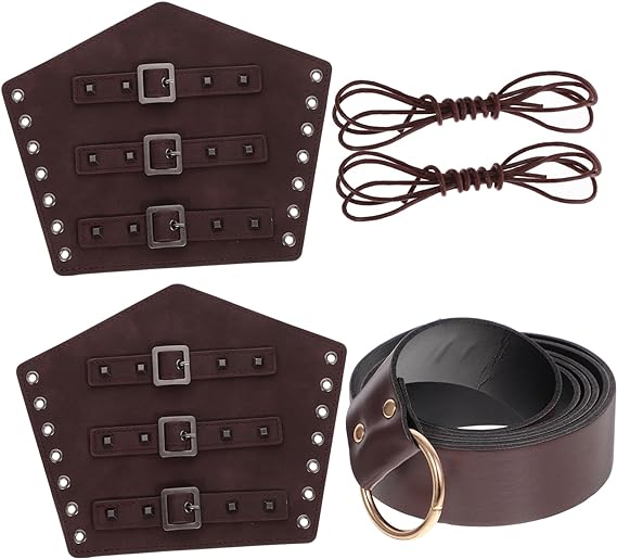 Photo 1 of 1 Set Leather Belt for Men Leash Bracelets Costumes for Men Clothes