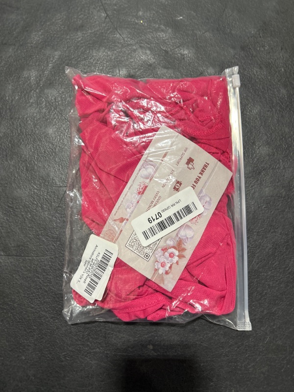 Photo 1 of Annystore Women's Y2K Square Neck Sleeveless Mini Dress Double Layer Mesh Bodycon Low Back Tank Club Party Dresses Large Rose Red