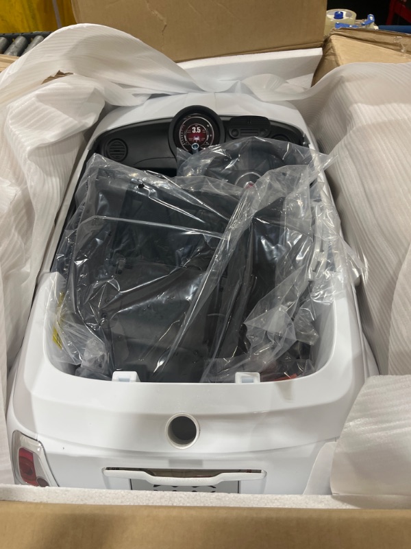 Photo 2 of Best Ride On Cars Fiat 500 Push Car, White 37 x 19 x 12 inches