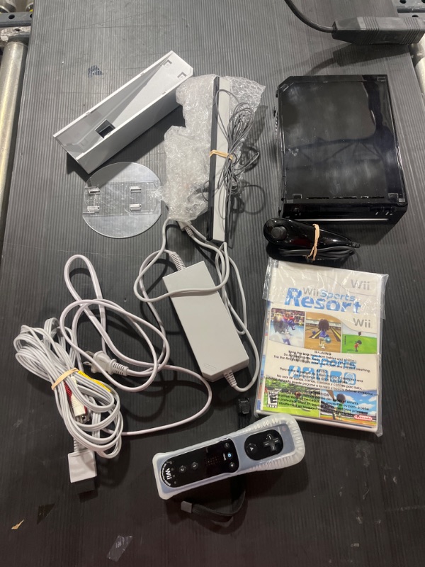 Photo 4 of Nintendo Wii Console Black with Wii Sports and Wii Sports Resort
- USED - NO ORIGINAL BOX - SEE CLERK COMMENTS