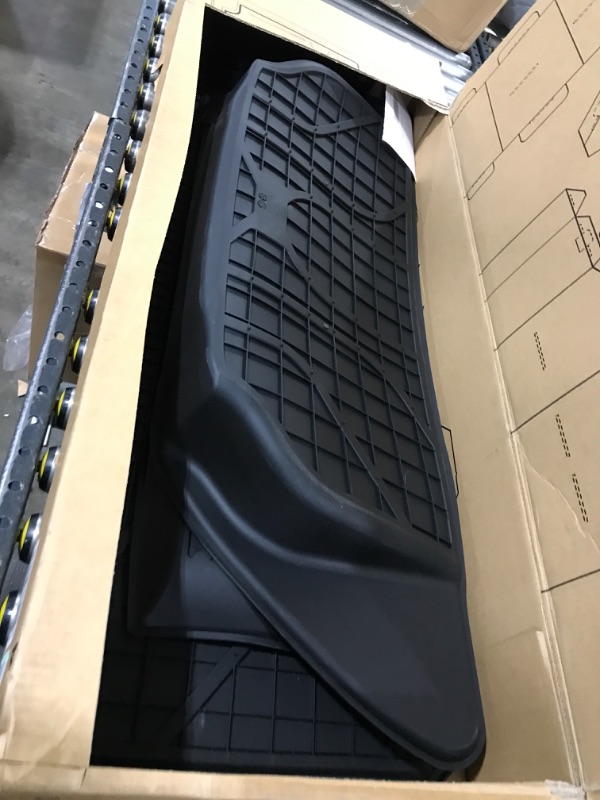 Photo 2 of 3W Cargo Liner Fit for Tesla Model X 2021-2023 All Weather TPE Custom Fit Floor Liners for Front and Rear Trunk Full Set Car Mats Black Cargo Liner Only