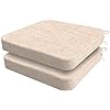 Photo 1 of AAAAAcessories Square Chair Cushions for Dining Chairs with Ties and Removable Cover, 2" Thick Dining Kitchen Chair Pads, Indoor Dining Room Chair Cushions, 16" x 16", Set of 4, Beige
