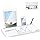 Photo 1 of Homde L17.7 x W7.5 x H2.1 inch Large Desktop Whiteboard Glass Dry Erase Board Desk Organizer with Dotted Surface(Large)