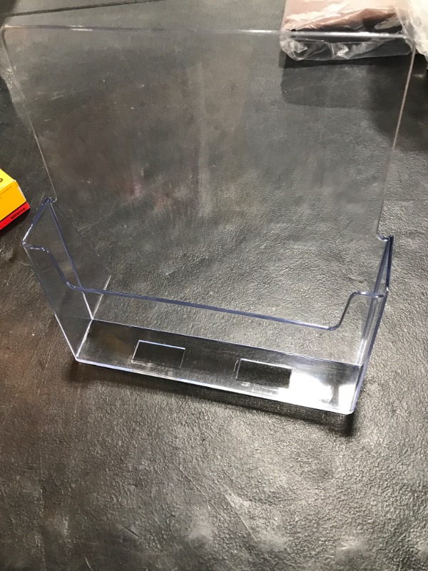 Photo 1 of KINGDOM SOLUTIONS | Clear Acrylic brochure Holder, Professional or Office Organization, Transparent broucher Holder for Dispensing Magazines, menus, Price List, 8.5 x 11" (1 Pack)