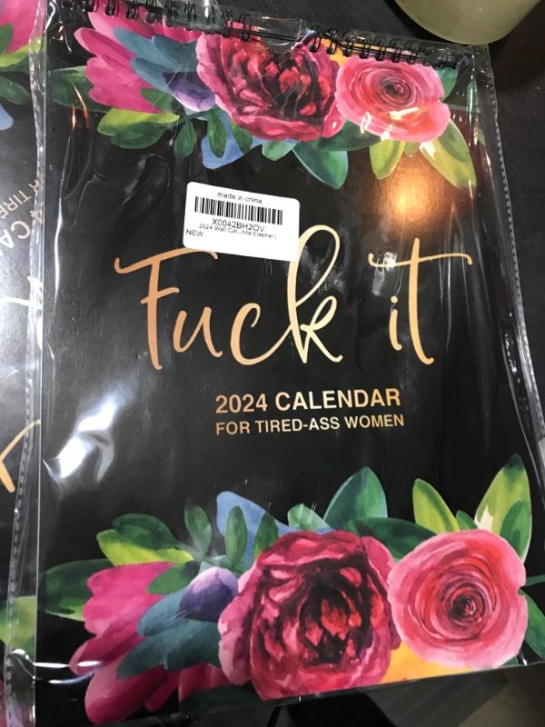 Photo 1 of 2024 calender black floral 