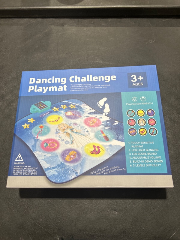 Photo 1 of Dance Mat Toys for Kids|Dance Game Toys Gift | Dance Mat with Built-in Music | LED Lights | 3 Modes | 8 Challenge Levels | Christmas Birthday Gifts -Blue