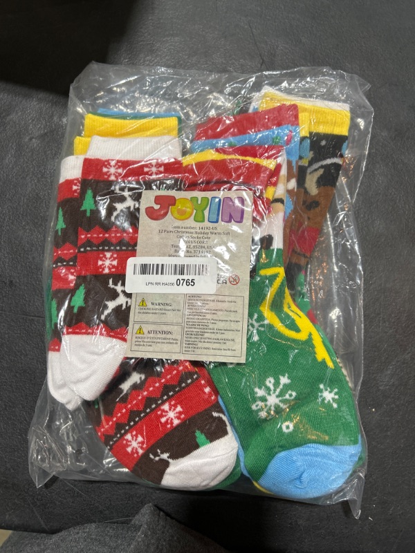 Photo 2 of JOYIN 12 Pairs Christmas Cute Socks, Holiday Warm Soft Cotton Socks for Winter Christmas, Holiday or Birthday Gift