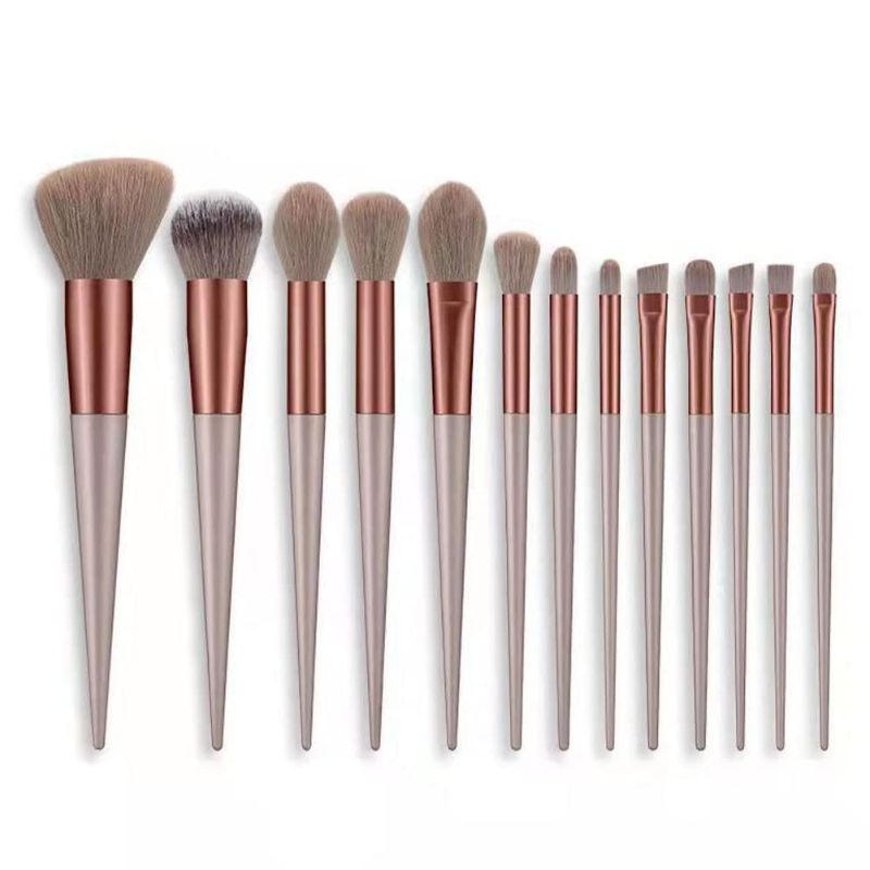 Photo 1 of  Makeup Brush Set 13PcsProfessional Makeup Brush Set Eyeshadow Brush Blush Brush Foundation Brush Eyeliner Brush Set (Brown Makeup Brush Set) 