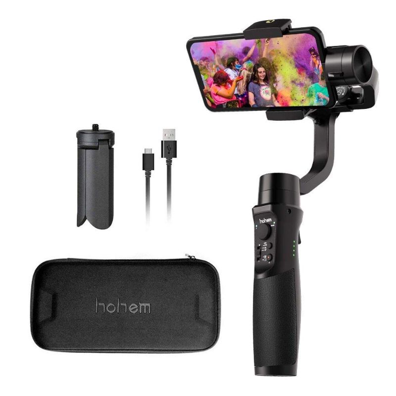 Photo 1 of Gimbal Stabilizer for Smartphone, 3-Axis Phone Gimbal for Android and iPhone 13,12,11 PRO, Stabilizer for Video Recording with Face/Object Tracking, 600 °Auto Rotation - hohem iSteady Mobile Plus - sealed - 
