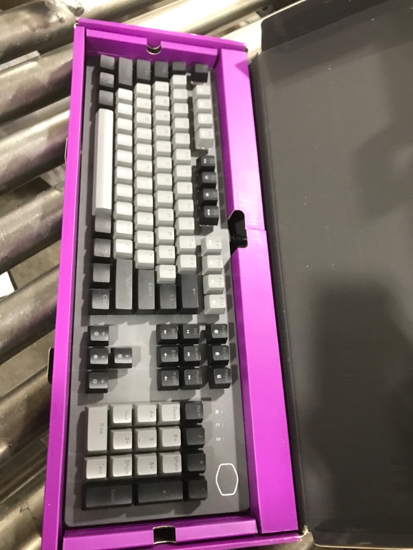 Photo 2 of Cooler Master CK352 Full Mechanical Gaming PC Keyboard, Tactile Brown Switches, Customizable RGB Illumination and Lightbars, Sandblasted Aluminum Top, Dual Keycap Scheme, QWERTY (CK-352-GKMR1-US)