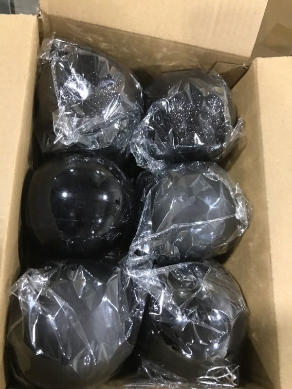 Photo 1 of 12 pack black Christmas ornaments 