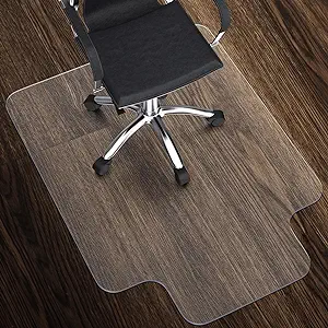 Photo 1 of AiBOB Office Chair Mat for Hardwood Floors, 36 X 48 in, Heavy Duty Floor Mats for Computer Desk, Easy Glide for Chairs, Flat Without Curling, Clear 48'' x 36'' Rectangle Clear