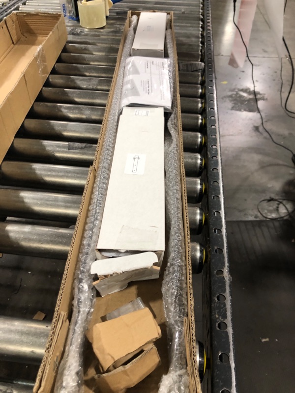 Photo 1 of SMARTSTANDARD 7 Feet Heavy Duty Sturdy Sliding Barn Door Hardware Kit-Smoothly and Quietly-Includes Detailed Installation Fit 42" Wide Doorpanel (J Shape Hanger) Black