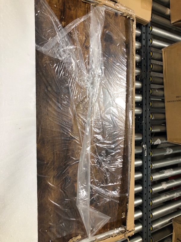 Photo 1 of Arbuxzuy Large Bakers Rack with Power Outlets. 35.4 Inches Coffee Bar with Wire Basket, Microwave Stand with 12 S-Shaped Hooks, 6-Tier Racks for Kitchens Storage,Rustic Brown