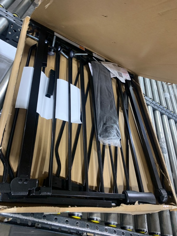 Photo 1 of Extra Wide Baby Gate Black 57.5-62 Inch Wide, Walk Through Pressure Mounted No Drill, Long and Large Tension Gate for Pet and Kids 57.5-62 Inch Black