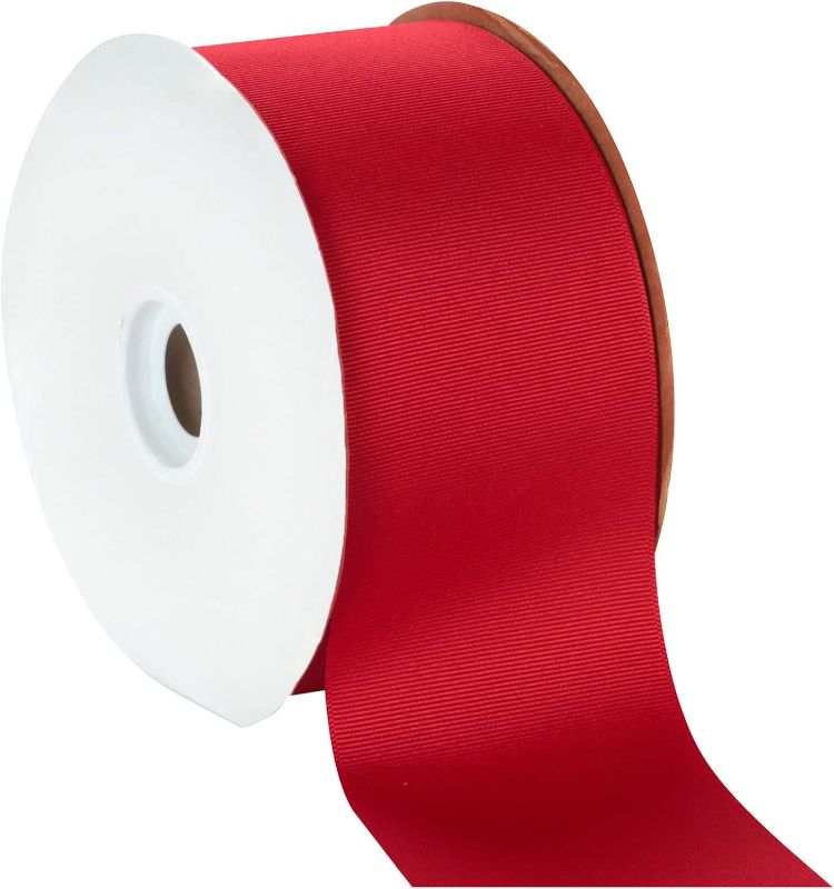 Photo 1 of 3pk of Berwick Offray 3" Grosgrain Ribbon, Red, 50 Yards
