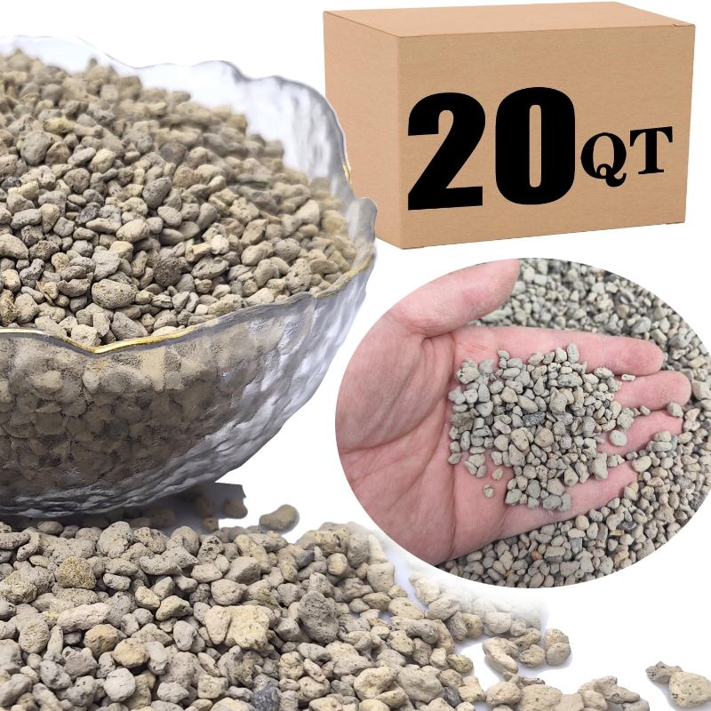 Photo 1 of 4pk of 5QT Horticultural Pumice for Plants Professional Sifted - for Succulents, Cactus, Bonsai Plants (1/4 inch, 20QT)
