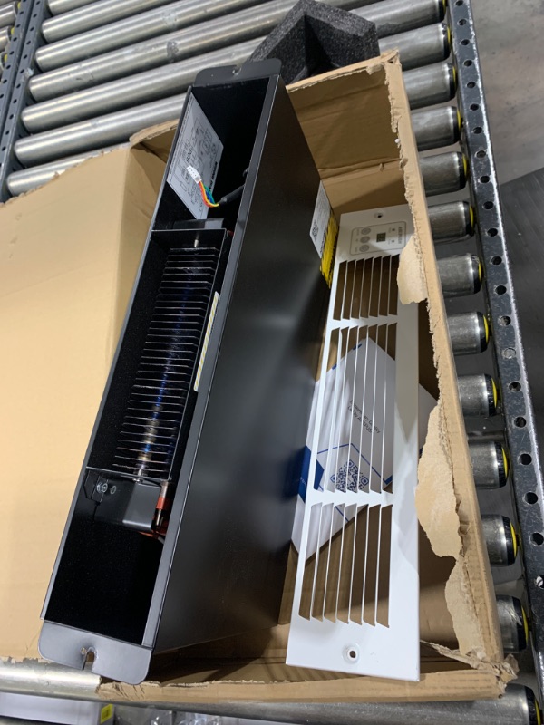 Photo 1 of AIREPUSH Kickspace Heater with Built-In Thermostat and Timer, 1500W Toe Kick Heater HTA15 Fan-Forced Wall Heater for Cabinet Kickspaces, Vanities and Stairways, White