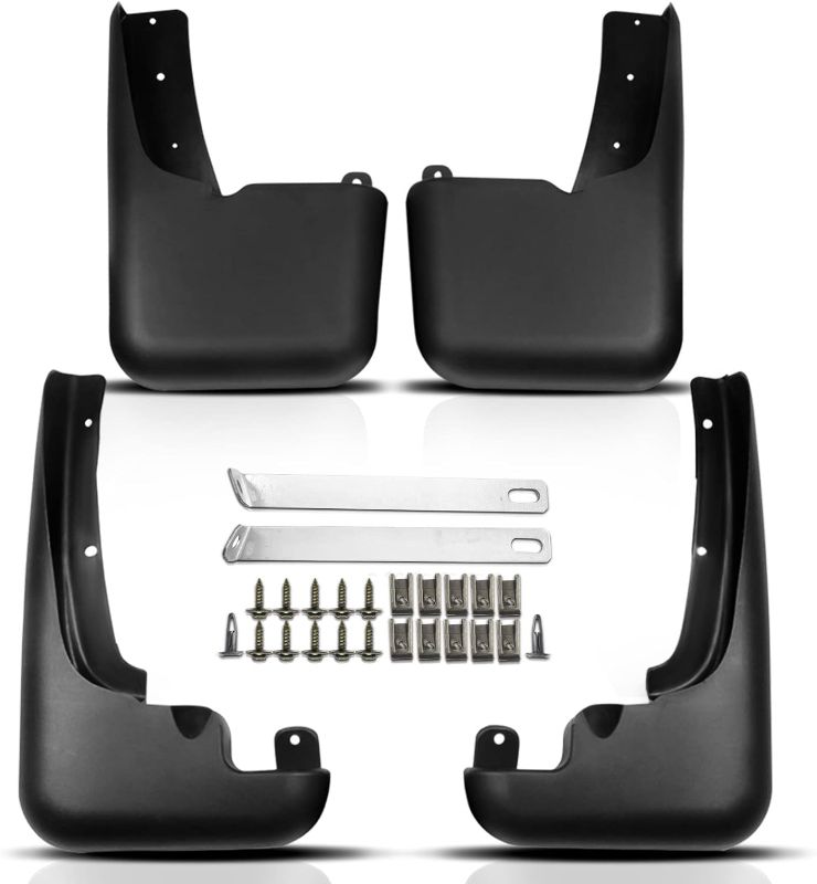 Photo 1 of A-Premium Set of 4PCS Mud Flaps Splash Guards Mudguards Mudflaps with Hardware Kits Compatible with Ford F-250 F-350 F-450 F-550 Super Duty, 1999-2010, Pickup, (with Fender Flares), Front and Rear
