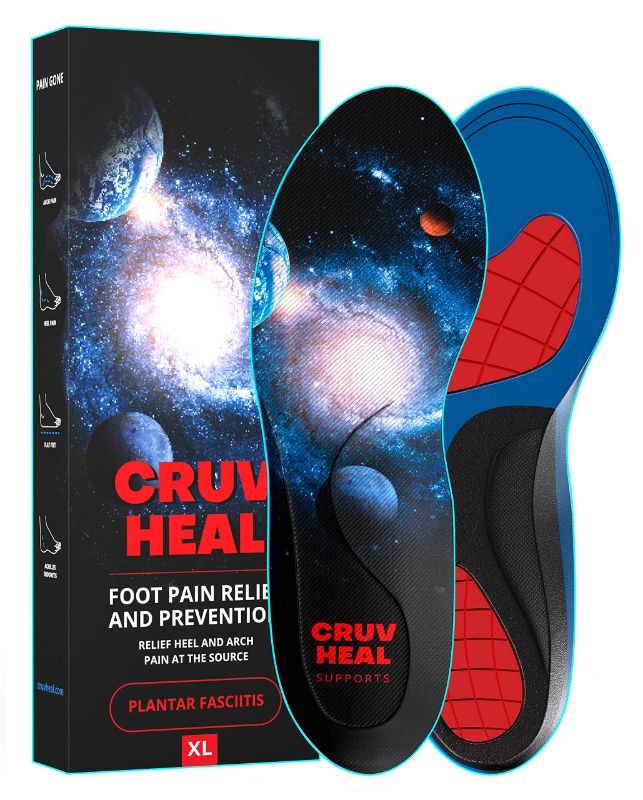 Photo 1 of (2023) Plantar Fasciitis Arch Support Insoles - Deep Heel Cup - Inserts for Men Women Shoes - Heel Pain Relief - Flat Feet - Balance Improvement - Pain Prevention (XL, Planets) Blue XL[Men 11-13.5 / Women 12-14.5]