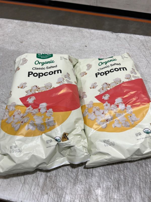 Photo 3 of  2 PACK - 365 by Whole Foods Market, Organic Classic Salted Popcorn, 6 Ounce Salted 6.00 Ounce (Pack of 2)