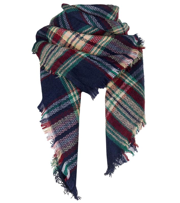Photo 1 of Chalier Infinity Scarf Winter Double-Layer Neck Warmer Knit Fleece Lined Circle Loop Scarves Gifts Za-green+white