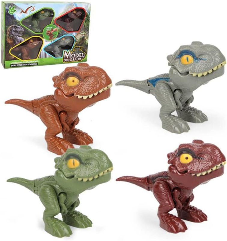 Photo 1 of Enfudid Dinosaur Toys Set 4 Pack Creative Dinosaur Egg Toy Dinosaur Finger Biting Toy Interactive Game Toys, Great Dinosaur Gift Toy for Kids Boys 