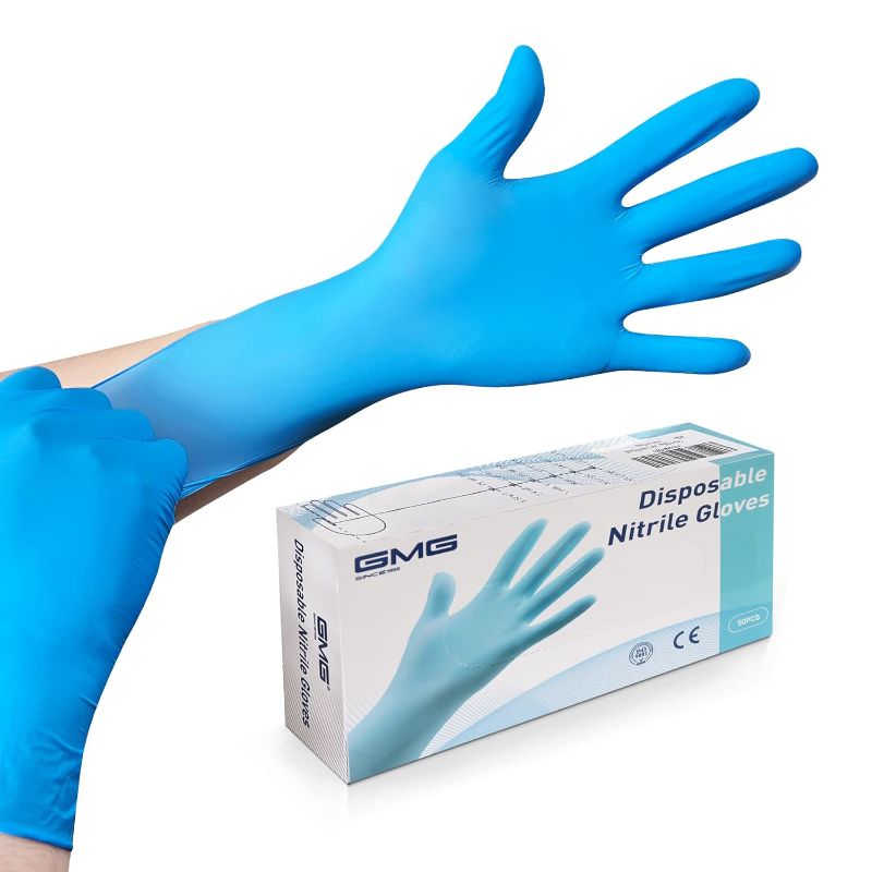 Photo 1 of 1988 Exam Gloves,50 Pack Household Cleaning Gloves,4 Mil Nitrile Gloves - Latex Free Powder Free Size XL