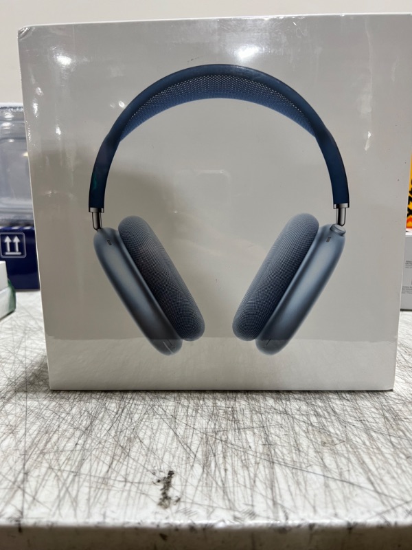 Photo 2 of Apple AirPods Max Wireless Over-Ear Headphones. Active Noise Cancelling, Transparency Mode, Spatial Audio, Digital Crown for Volume Control. Bluetooth Headphones for iPhone - Sky Blue