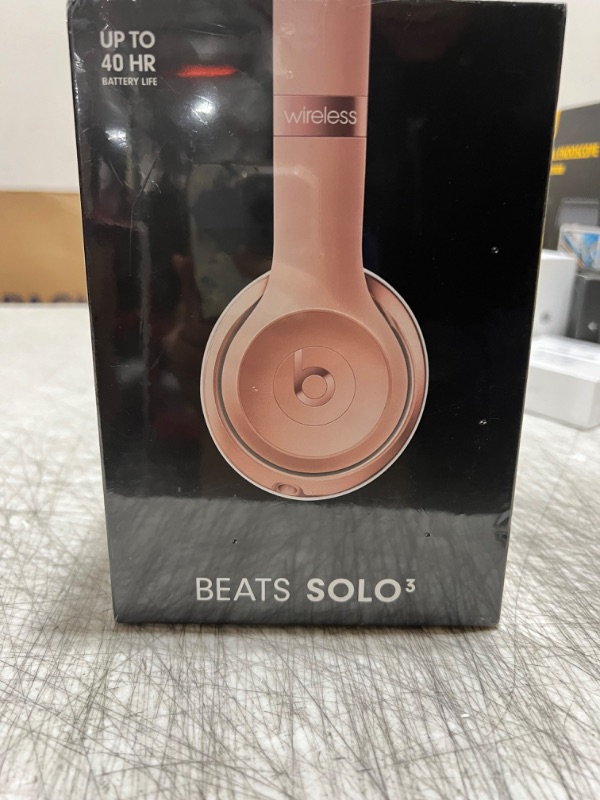 Photo 2 of Beats Solo3 Wireless On-Ear Headphones - Apple W1 Headphone Chip, Class 1 Bluetooth, 40 Hours of Listening Time, Built-in Microphone - Rose Gold (Latest Model)