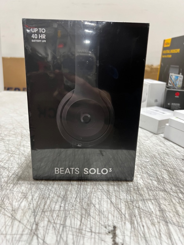 Photo 1 of Beats Solo3 Wireless On-Ear Headphones - Apple W1 Headphone Chip, Class 1 Bluetooth, 40 Hours of Listening Time, Built-in Microphone - Black (Latest Model)