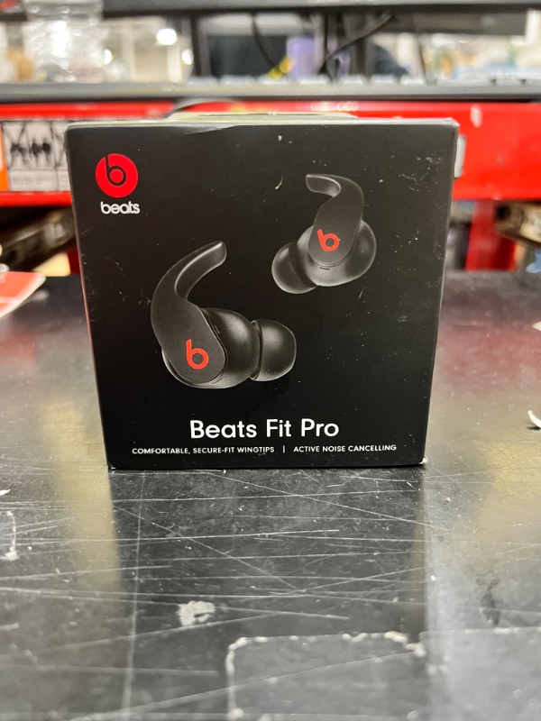 Photo 5 of Beats Fit Pro - True Wireless Noise Cancelling Earbuds - Apple H1 Headphone Chip, Compatible with Apple & Android, Class 1 Bluetooth®, Built-in Microphone, 6 Hours of Listening Time – Beats Black Black Fit Pro