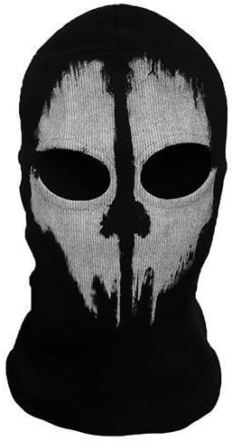 Photo 1 of 2 Hole Balaclava Ghost Skull Face Mask Bike Motorcycle Helmet Hood Ski Sport Neck Face Mask Halloween Horror Call of Duty