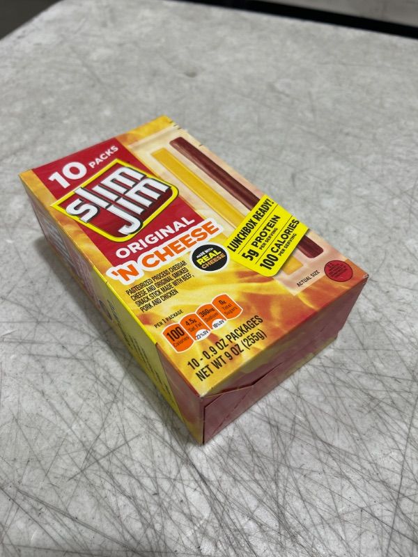 Photo 3 of Slim Jim Original 'N Cheese, Original Flavor, 0.9 oz 10 ct