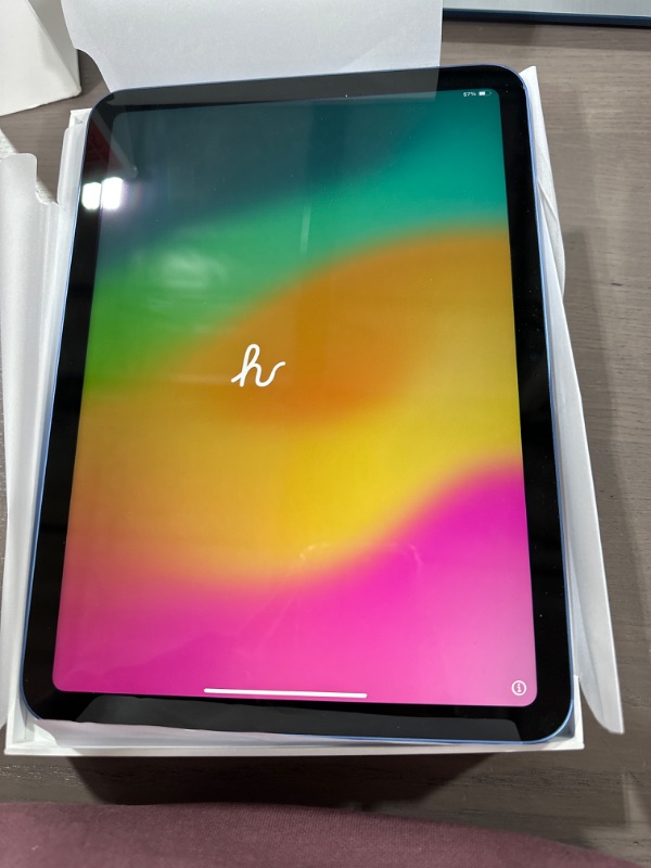 Photo 2 of Apple iPad (10th Generation): with A14 Bionic chip, 10.9-inch Liquid Retina Display, 64GB, Wi-Fi 6, 12MP front/12MP Back Camera, Touch ID, All-Day Battery Life – Blue WiFi 64GB Blue